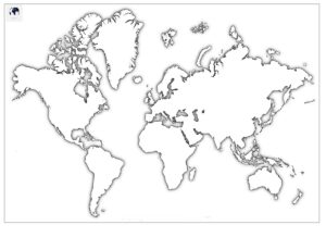 Printable Blank World Map – Outline, Transparent, PNG Worksheet - Blank ...
