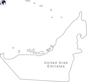 Printable Blank UAE Map with Outline, Transparent Map