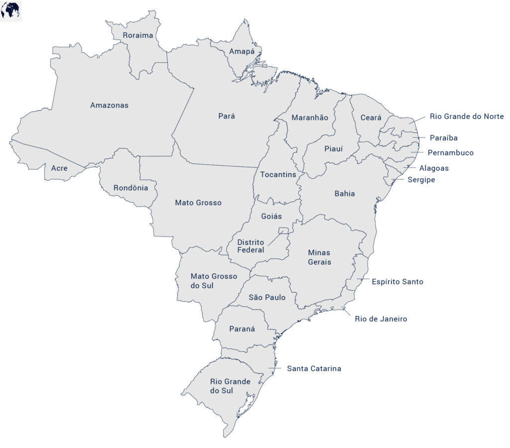 Blank Map of Brazil - Blank World Map