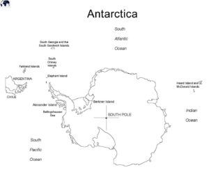 Printable Blank Antarctica Map with Outline, Transparent Map