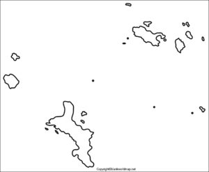 Printable Blank Seychelles Map with Outline, Transparent Map