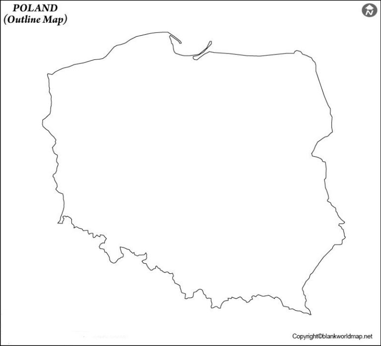 Printable Blank Poland Map with Outline, Transparent Map