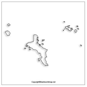 Printable Blank Seychelles Map with Outline, Transparent Map