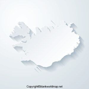 Printable Blank Iceland Map with Outline, Transparent Map