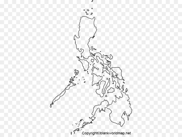 Printable Blank Philippines Map with Outline, PNG Map