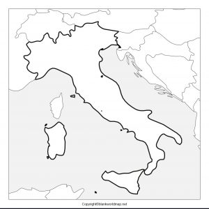 Printable Blank Italy Map with Outline, Transparent Map